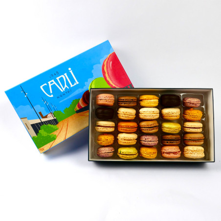 Coffret 25 macarons